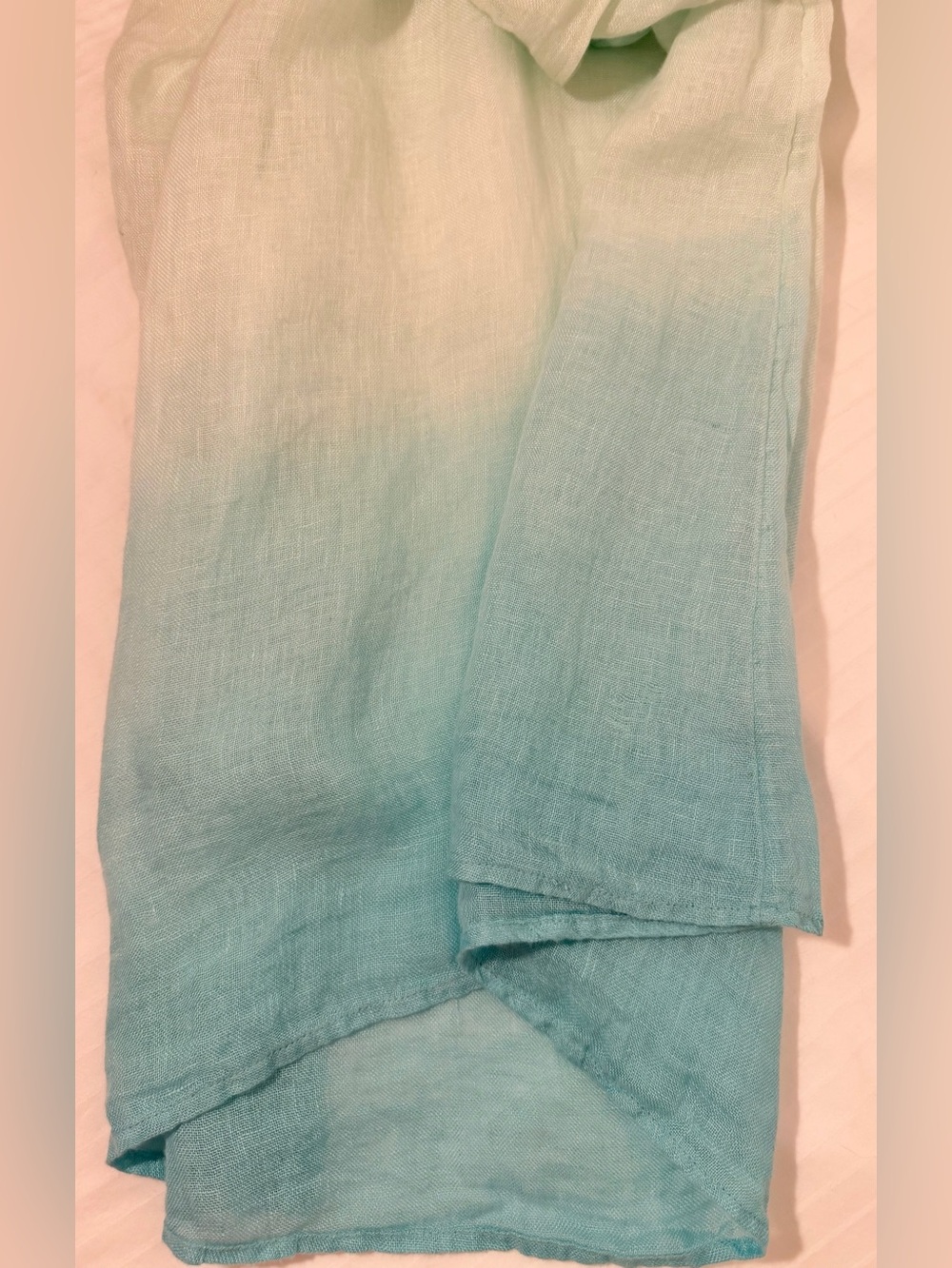 Eileen Fisher size S sheer ombré effect of green blue. New condition. Effortless